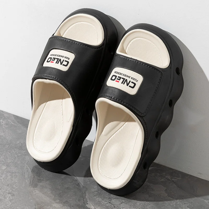 New letter women's slippers summer EVA soft bottom men's sandals trendy lightweight beach shoes for men indoor and outdoor