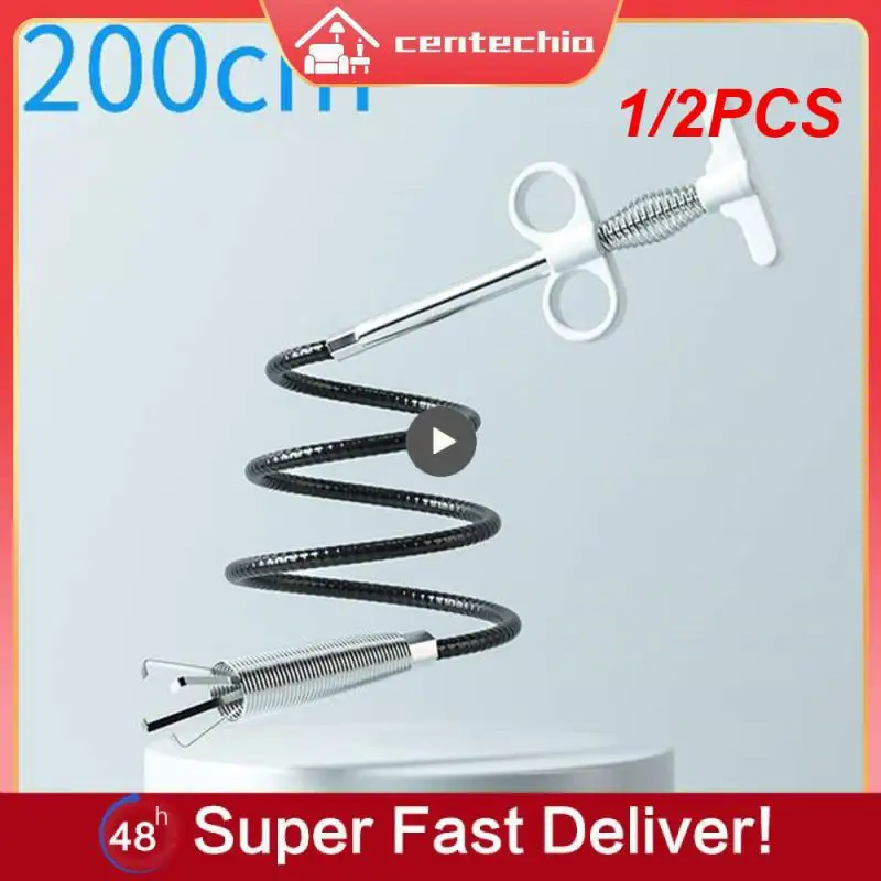 

1/2 шт. 60/90/160 мм гибкий канализационный трубопровод разблокирующий Змеиный пружинный инструмент для очистки труб для ванной комнаты кухни раковина для очистки волос