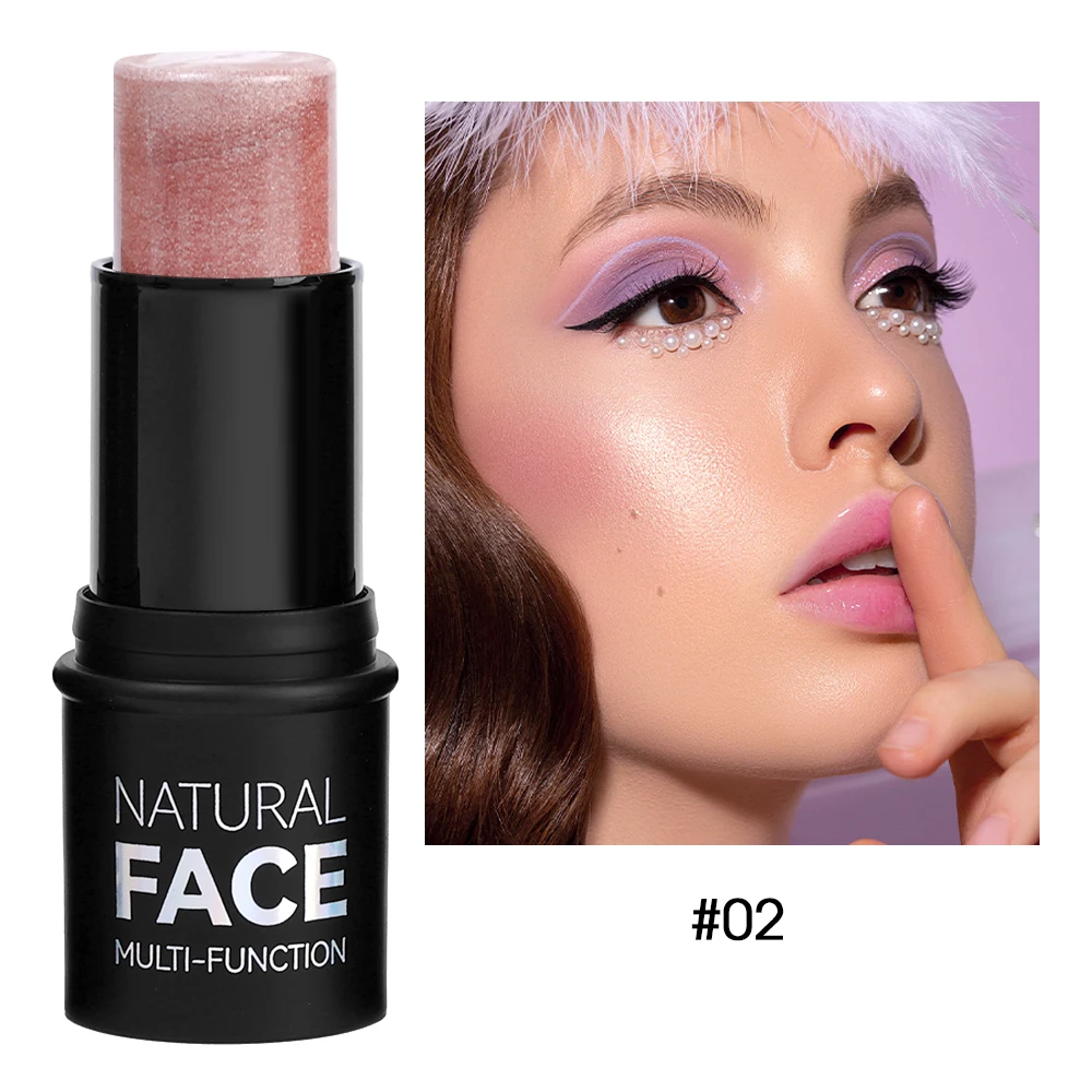 Qwesure Highlighter Rouge Stick – All-in-One Make-up-Stift Mit Perlglanz Für Kontur & Glow