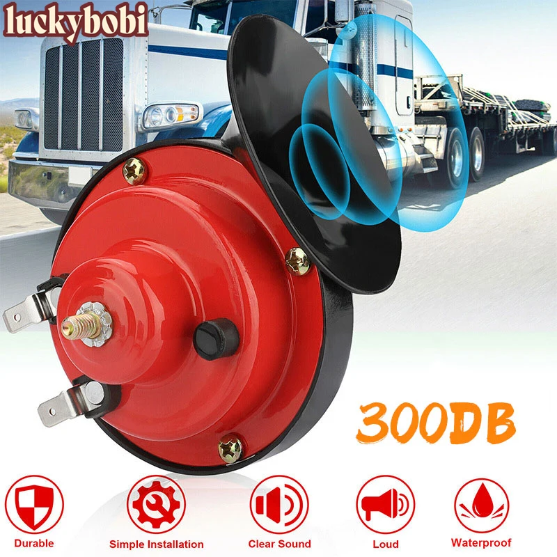 Universal Car Horn 12V Super Loud Electric Snail Train Horn Waterproof Horns Siren For Motorcycle Car Truck SUV Boat