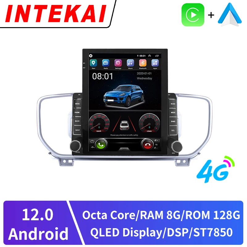 

9.7" Vertical Style Tesla Screen Android 12 Car Radio for KIA Sportage 4 KX5 2016-2019 Multimedia Player Carplay GPS Navigation