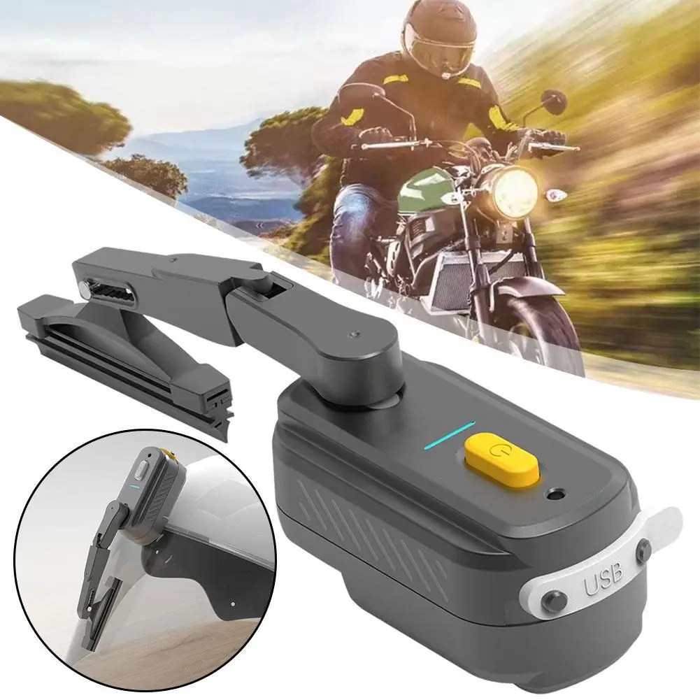 Essuie-Glace Électrique Casque Moto - Efface Pluie Visière Installation Facile
