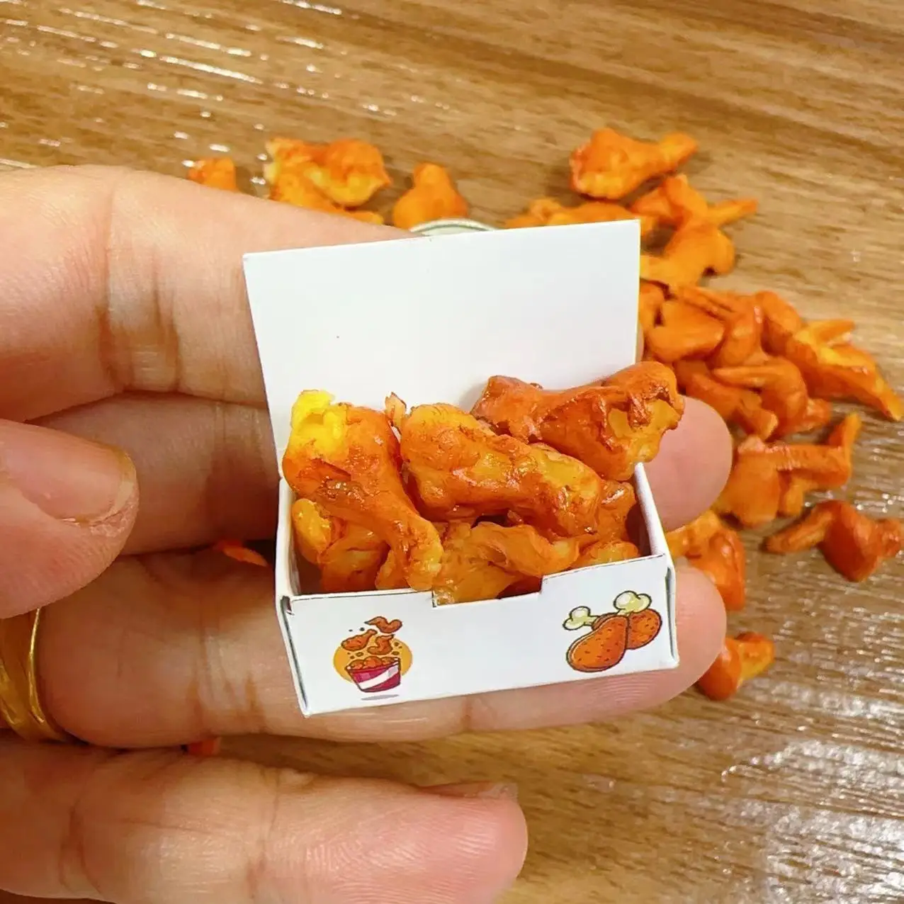 New 1/6 Handmade with clay Delicious chicken wings and legs food for Doll House Mini Kitchen Doll House Toys Accessories 5