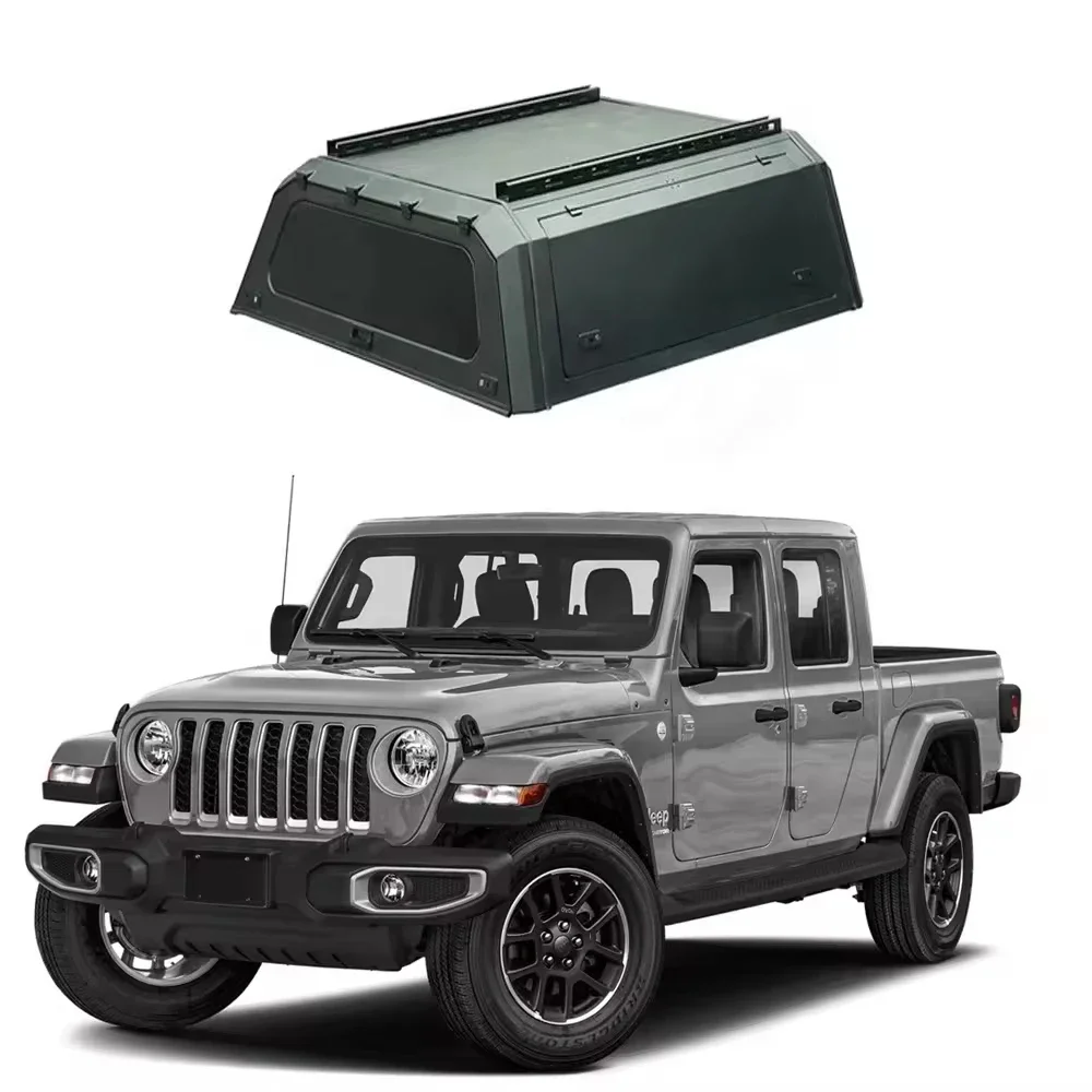 

Hard Type Aluminum Alloy Topper Camper Pickup Tonneau Cover 4x4 Pickup Truck Canopy For Jeep Gladiator Tacoma