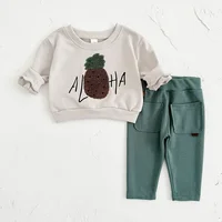 Spring Autumn Baby Hoodie Sets Boy Infant Pullover and Pants 2Pcs Girl Toddler Sweatshirt Suit Baby Clothes Kid's Outfit 0-3Y 2
