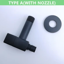  Matt Black Cold Tap Floor Washing Faucet Extra Long Washing Machine Connector Open Close Solid Brass Round Square 