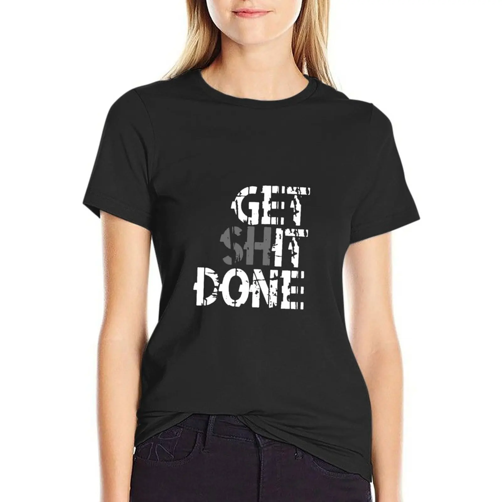 

Get [sh]it done T-shirt vintage clothes tops Short sleeve tee workout shirts for Women