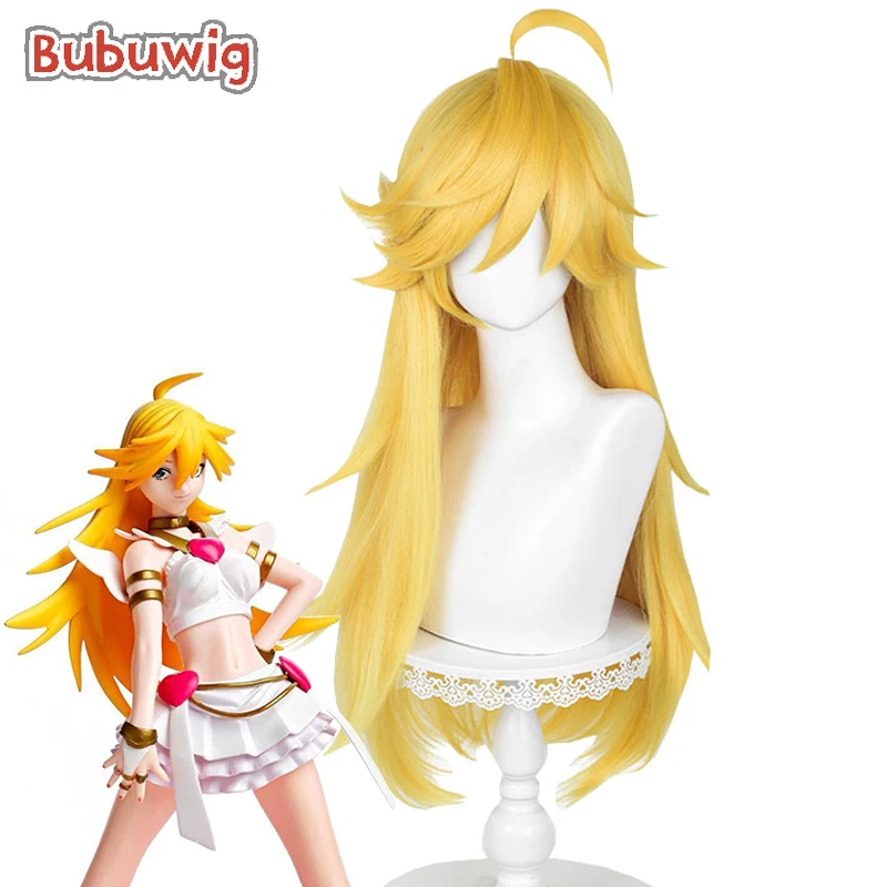 

Bubuwig Synthetic Hair Panty Cosplay Wigs Panty & Stocking with Garterbelt Panty 75cm Long Straight Blonde Wig Heat Resistant