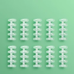 Loose-Leaf Binder Ring Clips - Pack of 10, School & Office Stationery Supplies (White)