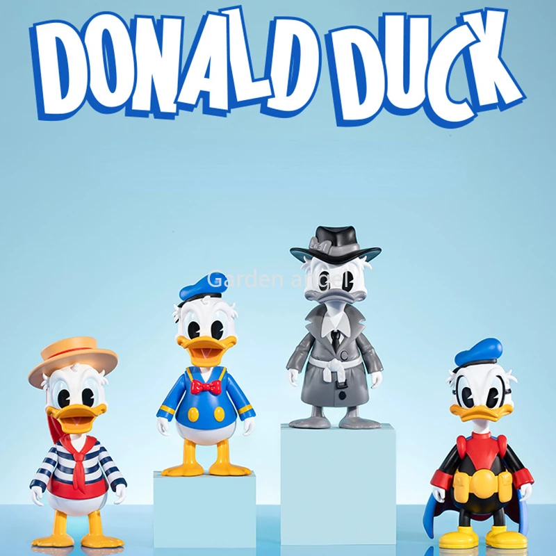 

POP MART Disney Donald Duck Trendy Handmade Sailor Hunter Classic Elevator Anime Action Figure Toys Caixas Kawaii Doll Model Toy