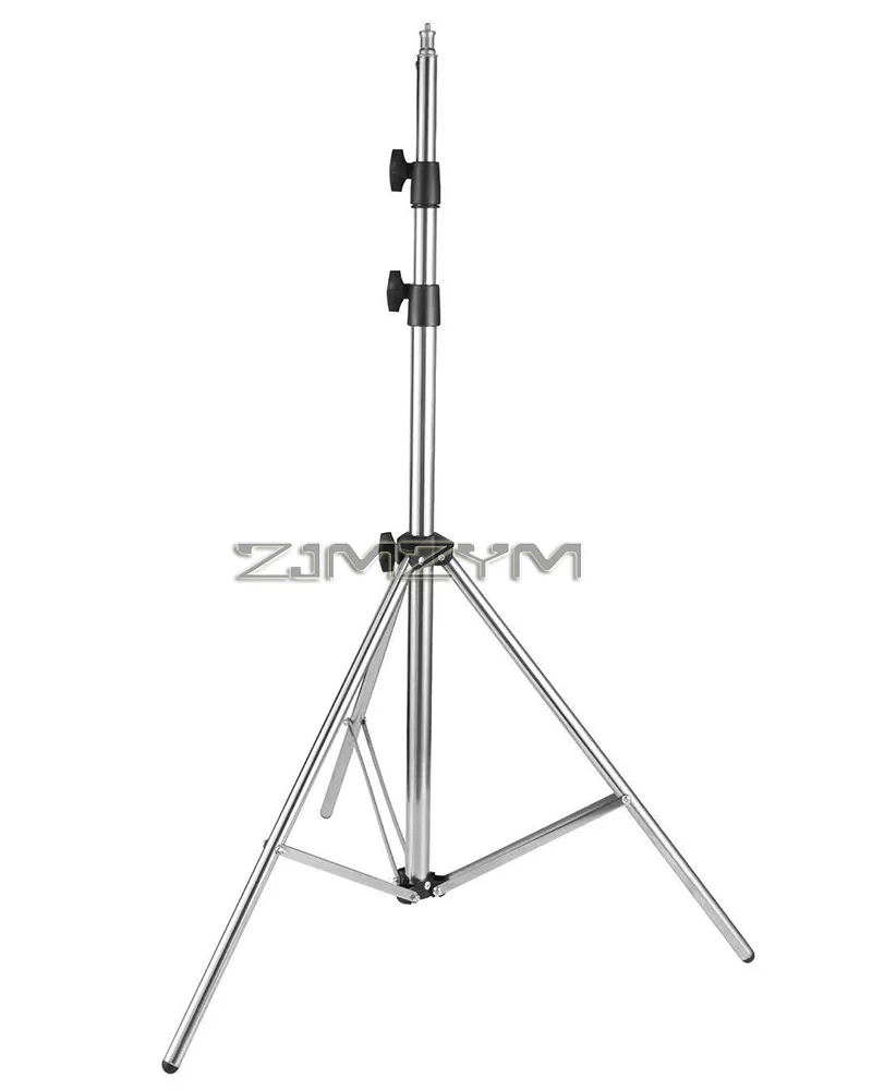 2M Stainless Steel 3-Section Telescopic Photography Tripod Light