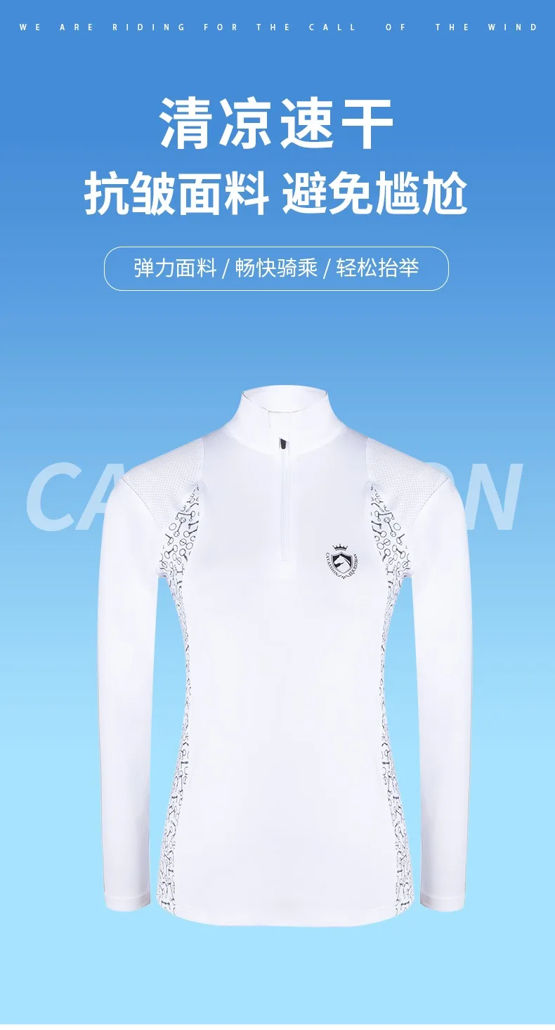 cavassion equestrian long sleeve T shirt riding horse competition horse riding equestrian euipments 6