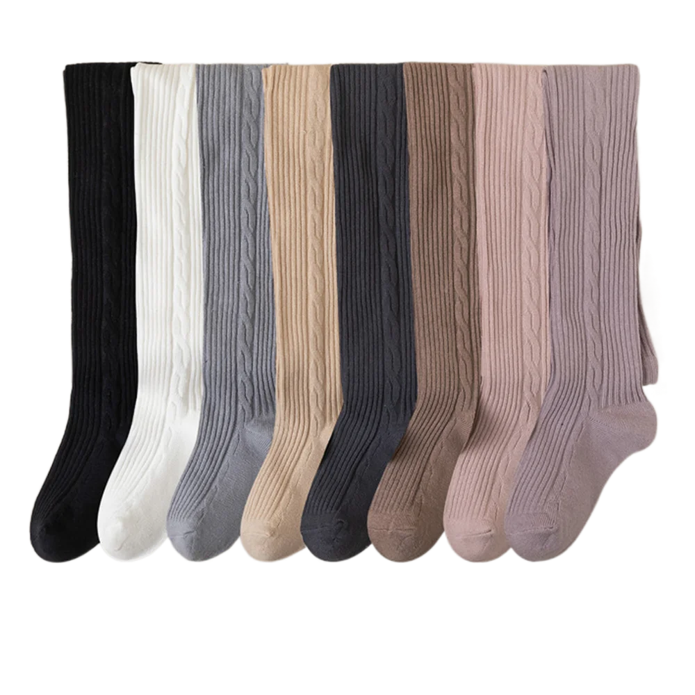 Cute Solid Color Children Tights Cotton Lolita Girls Pantyhose Princess Stockings Korean Style Knitted Leggings Baby kids pantyhose solid color pantyhose toddler tights kids leggings