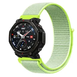 Nylon Loop Band in Black - Breathable & Adjustable - Width 22mm (Light yellow)