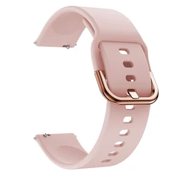 Silicone Wristband Bracelet - 20mm Watch Band Accessory - 20mm Universal (Rose Gold Buckle - PK)