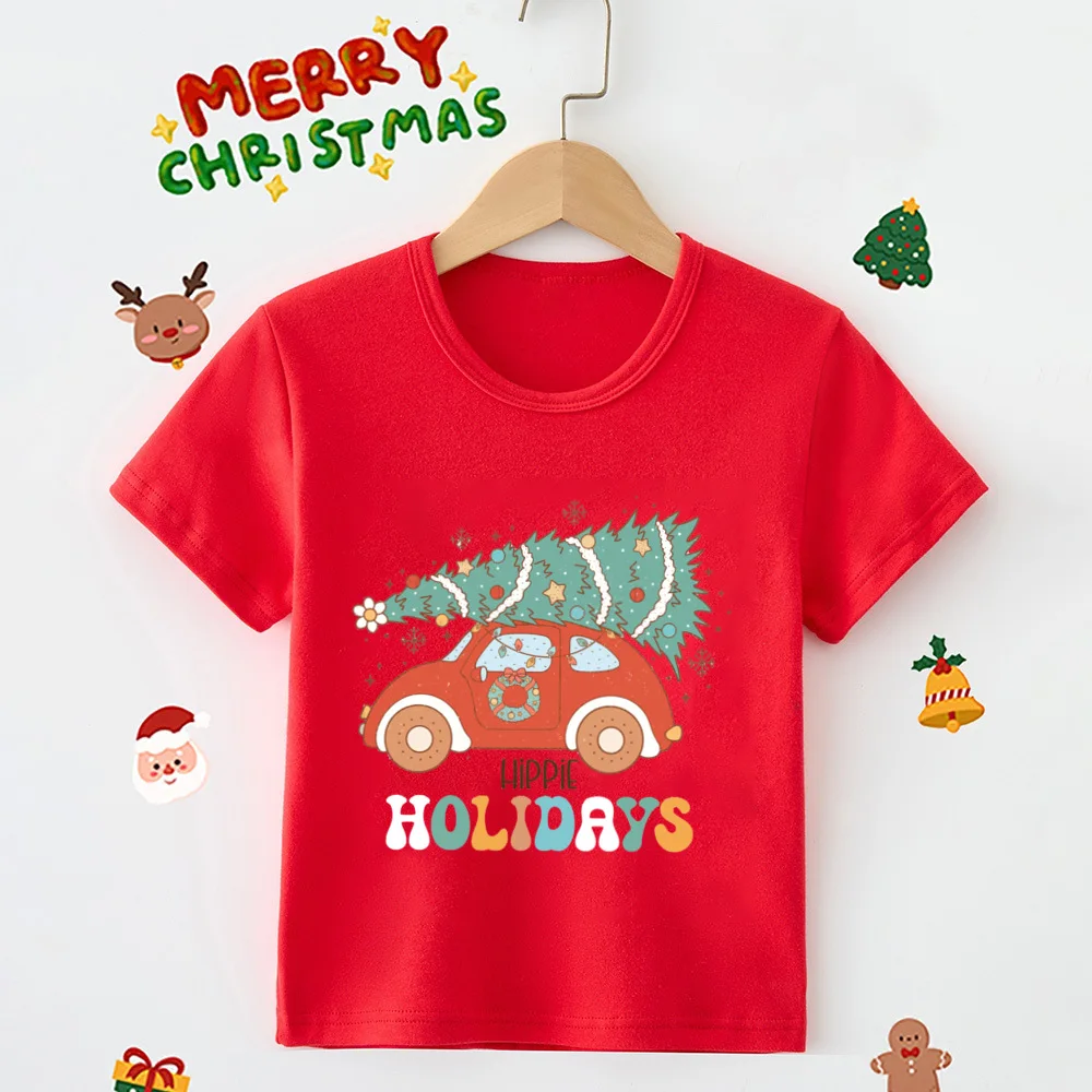 SUBX Noël Tenue De Famille Cerf Père Noël Mère Enfants T-Shirt De