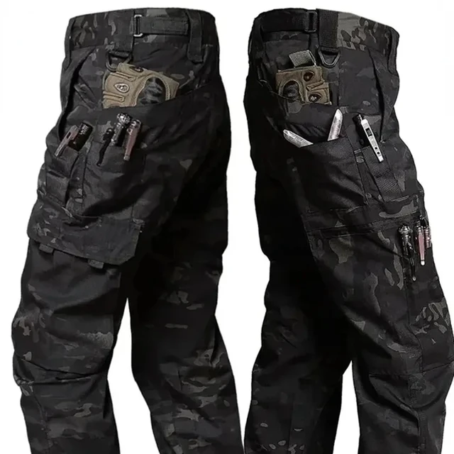 Pantalon cargo multi-poches pour homme, pantalon imperméable, vêtements de travail en plein air, randonnée, FJJD, automne, printemps, nouveau 1