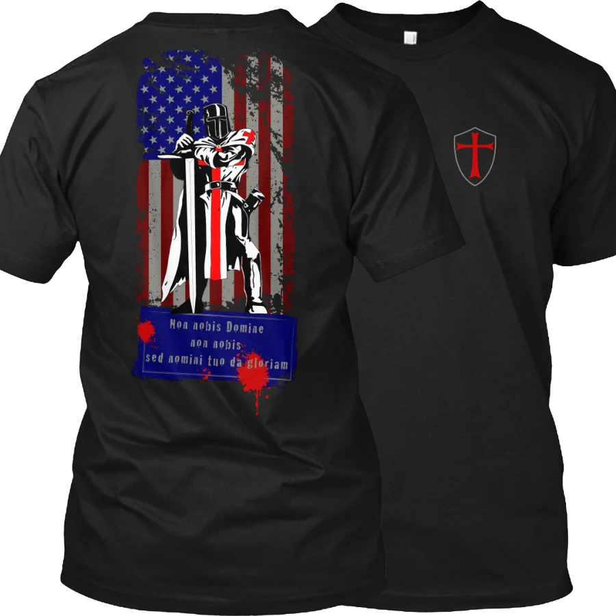 

Knights Templar American Crusader T-Shirt 100% Cotton O-Neck Summer Short Sleeve Casual Mens T-shirt Size S-3XL