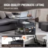 Lift Top Coffee Table 35.3" Round Coffee Table for Living Room Black 3