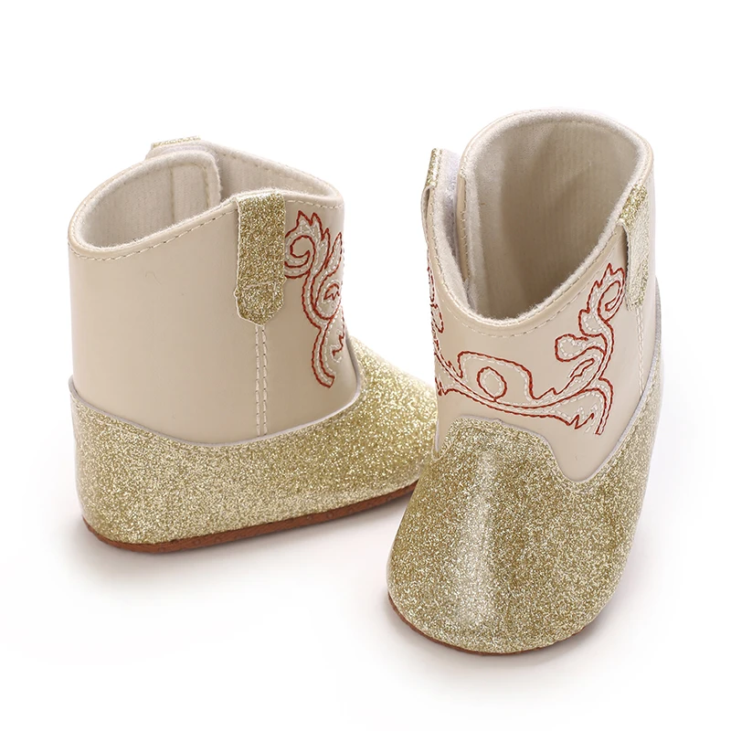 Fashion Color Blocked Newborn Baby Boys And Girls Winter Toddler Short Boots With Soft Sole And Anti Slip Baby Boots 0-18M