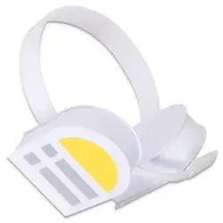 Vocaloid - Inspired Anime Cosplay White Bow Headband Headphone Prop - One Size (A grey)