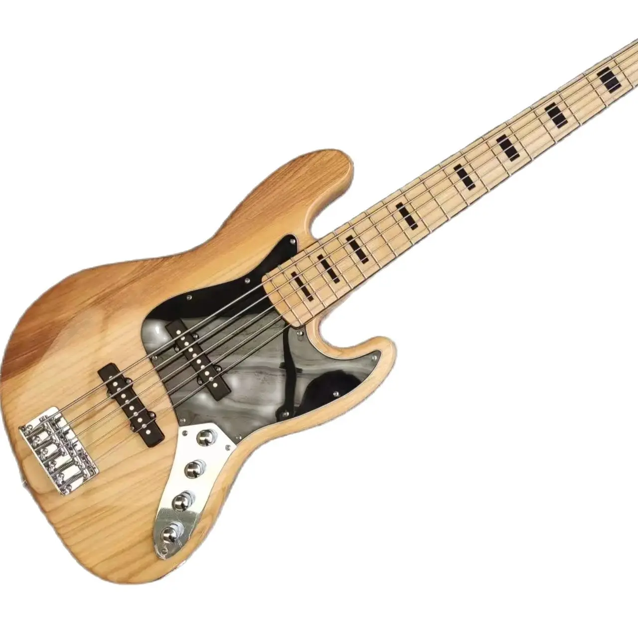 

Factory customized new model, 5-string log colored bass electric guitar, black pickup, black guard, maple fingerboard, customiz