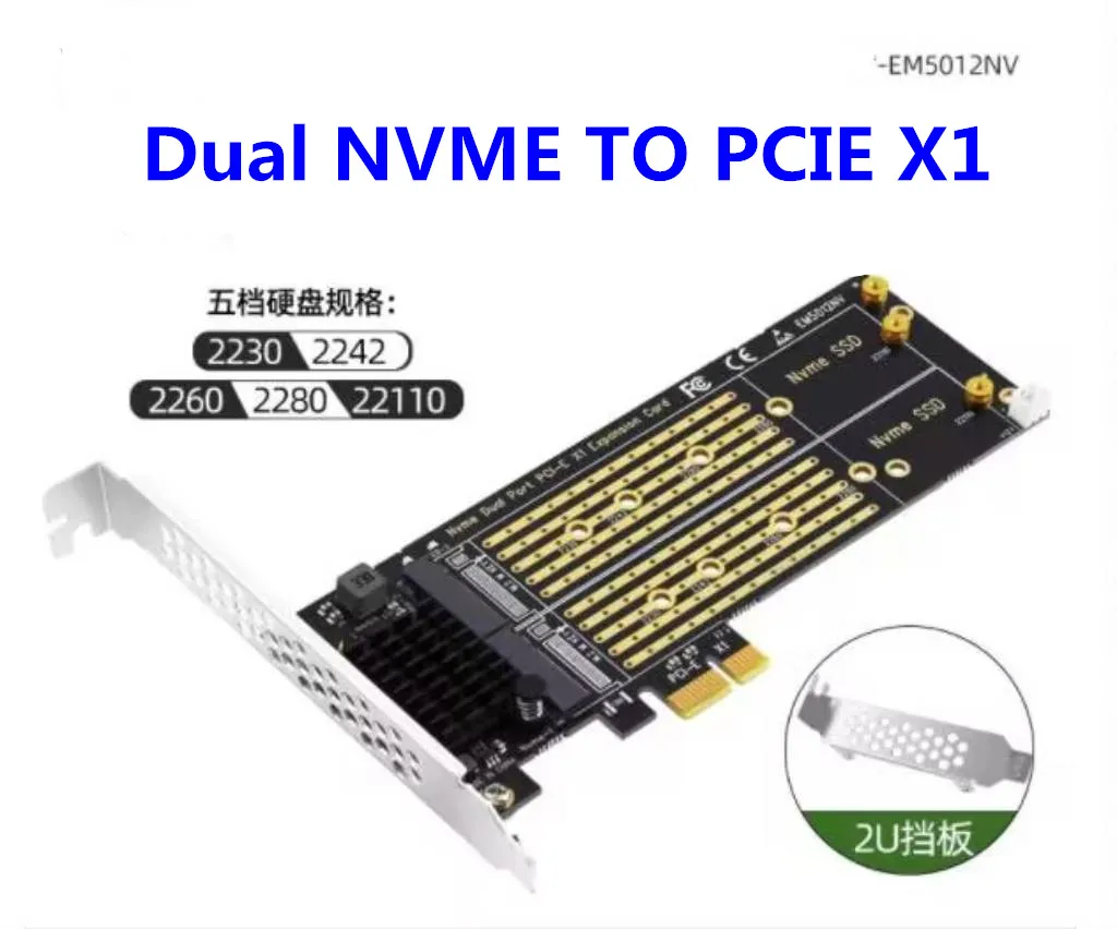 Pcie para m2 Cartão Adaptador Nvme Portas m Key Conversor Ssd M.2 Pci Express x1 Cartão de Expansão Riser