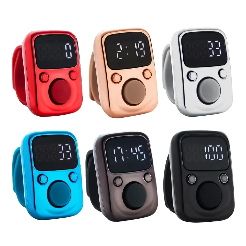 

QX2B Clicker Number Counter Hand Finger Display Ручной подсчет Tally Clicker Таймер Счетчик футбола Зарядка через USB