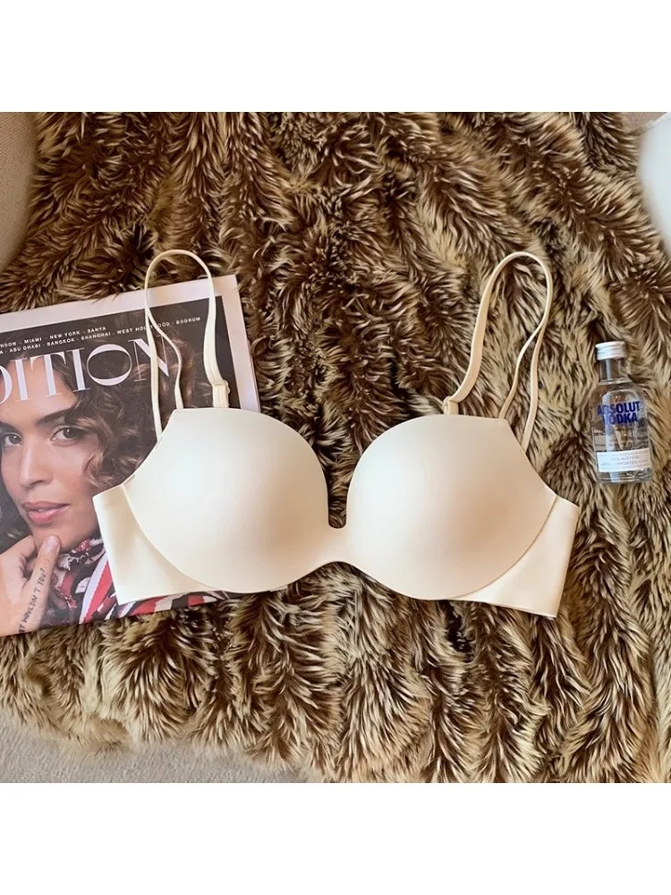 YUQI حمالة صدر ليوبارد مضادة للترهل - بدون أثر، تصميم مضاد للانسكاب للصدر الصغير، حمالة صدر مثيرة لتعزيز التجميع