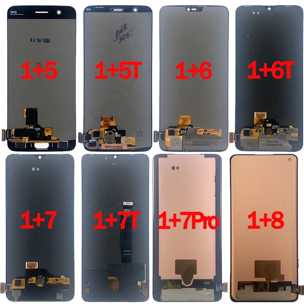 Oneplus 5 5T 6 6T 7 7T 8 8T 7Pro 8Pro 9 9R 9Pro 10Pro LCD 디스플레이 터치 스크린 LCD 패널 교체 용 슈퍼 AMOLED 디스플레이