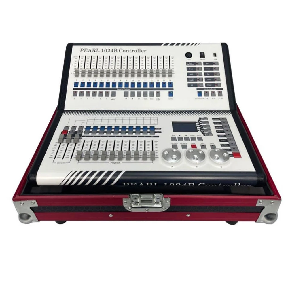 Bellissimo Mixer Fold Pearl 1024B Controller Pro Dmx 512 Console 1024 Canali 4 Uscite Ma Key Lighting Button Desk Flight Case