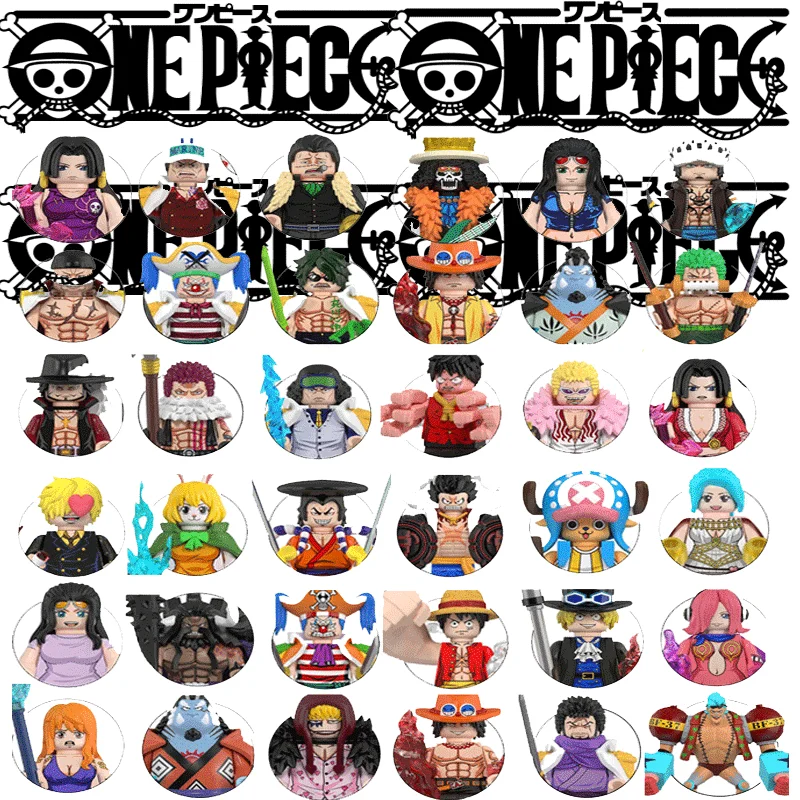 8 Stück/Set Luffy Zoro Nami Sanji Chopper Bausteine Mini-Actionfiguren Zubehör Weihnachtsgeschenke für Kinder