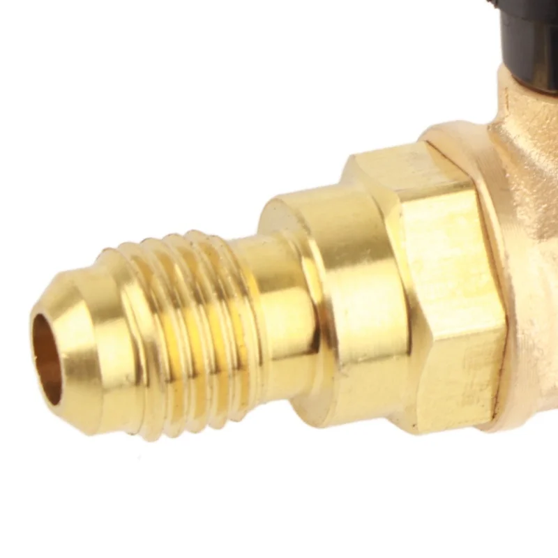 1/4 SAE 불소 볼 밸브 냉매 제어 피팅 어댑터 (에어컨 냉장고 공구용)