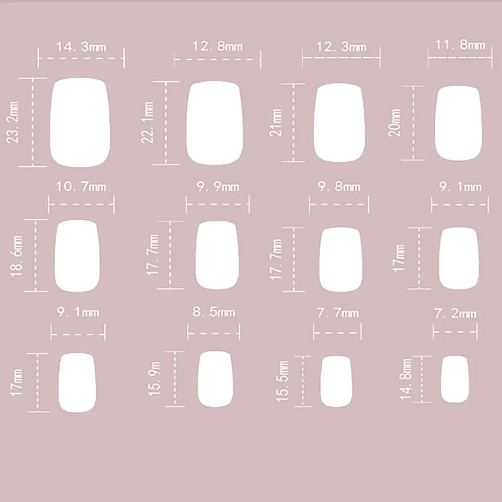 Detachable Nail Tips Short Nails Press on Nails Sweet Style Full Cover Gradient Nail Art Nude Pink Fake Nails