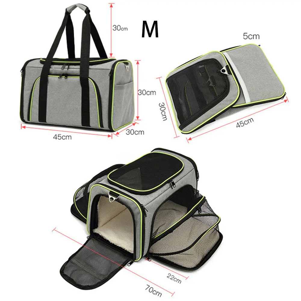 Pet Carrier Bag Portable Breathable Foldable Cat Dog Carrier Outgoing Outdoor Travel