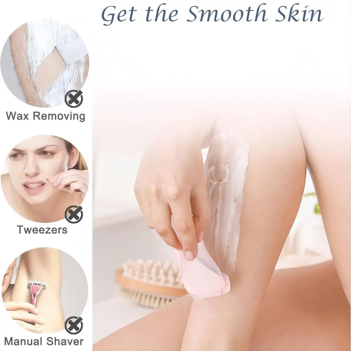 Electric Shaver for Women Painless Lady Razor Facial Hair Remover Wet and Dry Portable Bikini Trimmer for Face Armpit Legs Body