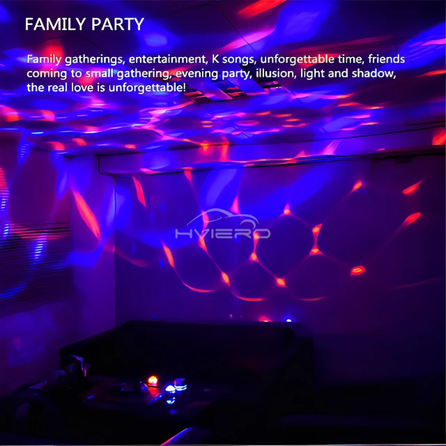 Car Led Auto Lamp USB Ambient Light DJ RGB Mini Colorful Music Sound USB-C Interface IOS Holiday Party Karaoke Atmosphere Bulbs 4