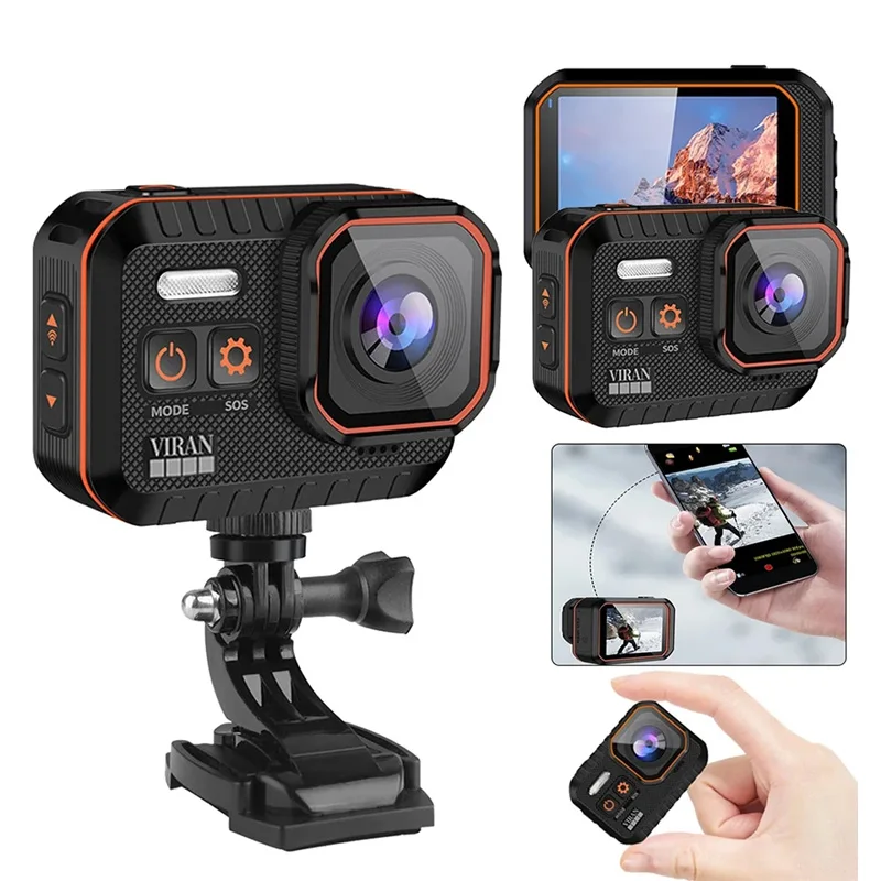 4K HD action camera IPX8 waterproof the same camera sports DV outdoor camera Anti-shake motorbike car recorder Helmet Body Cam 2