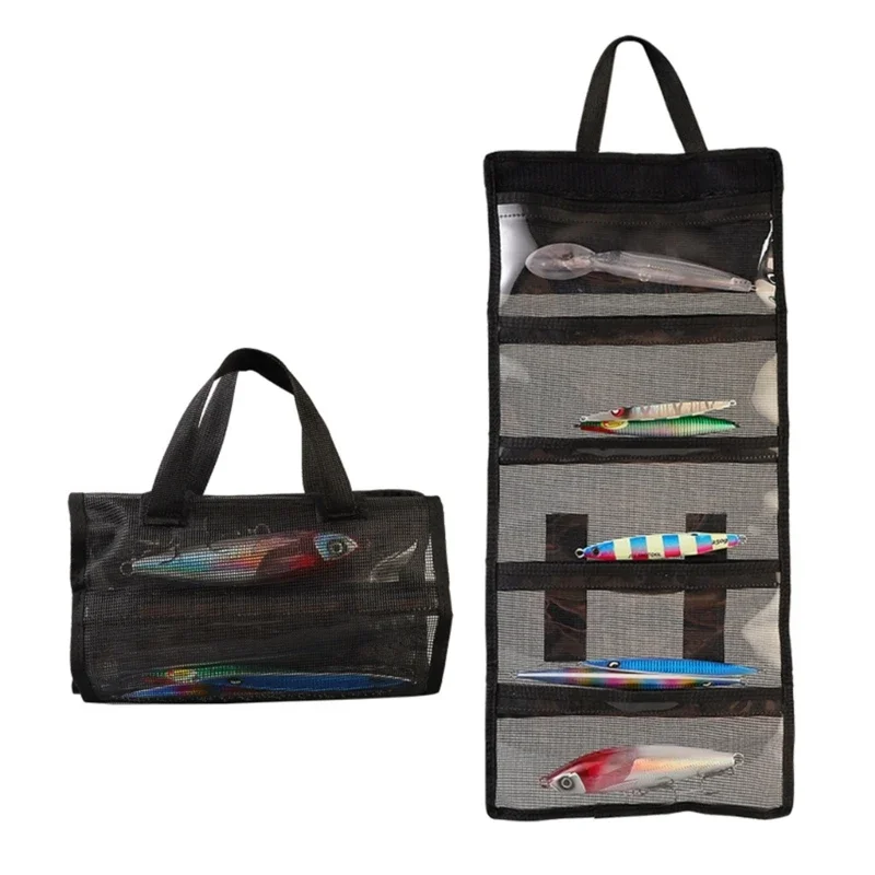 

Сетчатые органайзеры большой емкости для хранения рыболовных снастей, сумка для рыболовных приманок, дышащая сумка для приманок