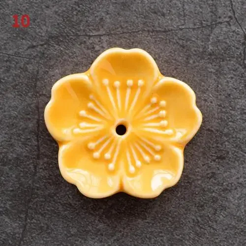 Kiraz çiçeği tütsü brülör ev seramik dekor tütsü sopa tutucu aromaterapi buhurdan ofis çayevi süsleme