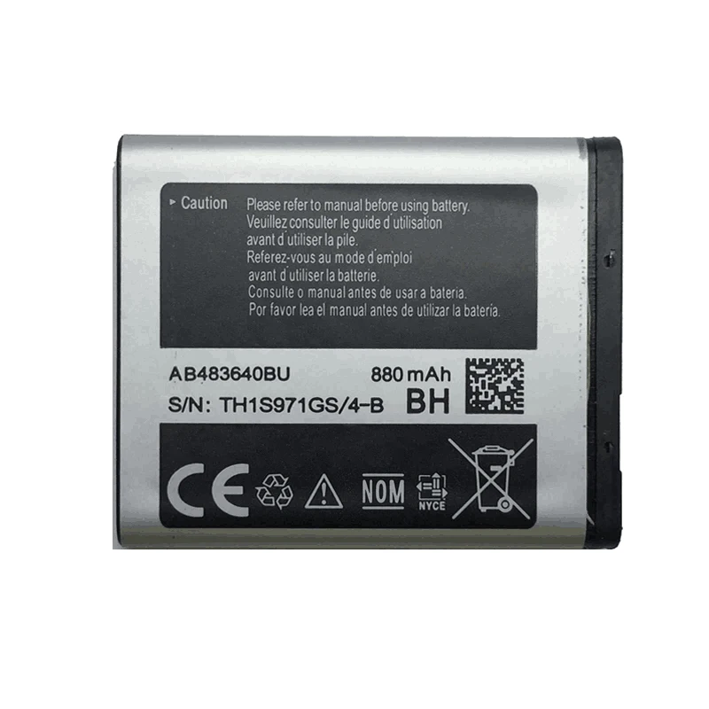 Bateria para Samsung 880mah Sl-m608 J600 J608 B3300 C3050 E740 E748 F110 F118 F619 G618 J218 Ab483640bu - Image 6