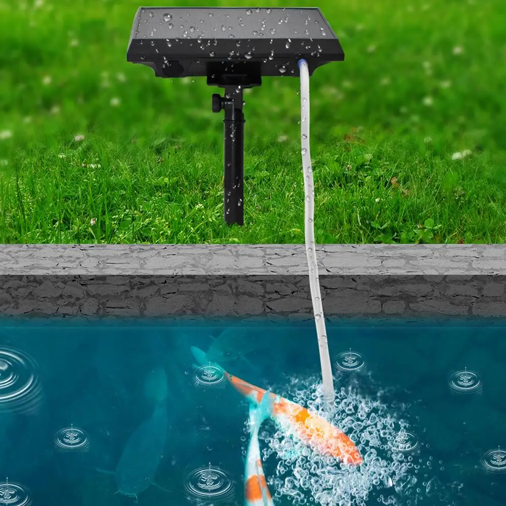 Fish Tank Oxygen Pump Aquarium Water Pump Air Pump Solar Aquarium Outdoor Fishing Oxygen Pump Rechargeable Oxygen For Fishing Fish Tranportation Pond Aerator 3.7v