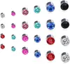 24Pcs/Set Crystal Rhinestone Magnet Earring Puck Women Mens Magnetic Fake No Piercing Clip Earring Jewelry Making Accessories 2