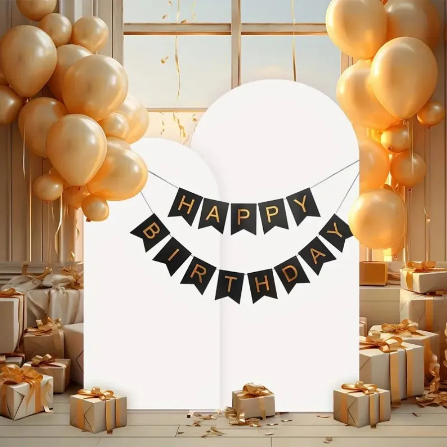 Arch Backdrop Cover Elastic Polyester Fabric Suitable for Birthday Wedding Party Backdrop Decoration 5.9/6.56/7.2FT