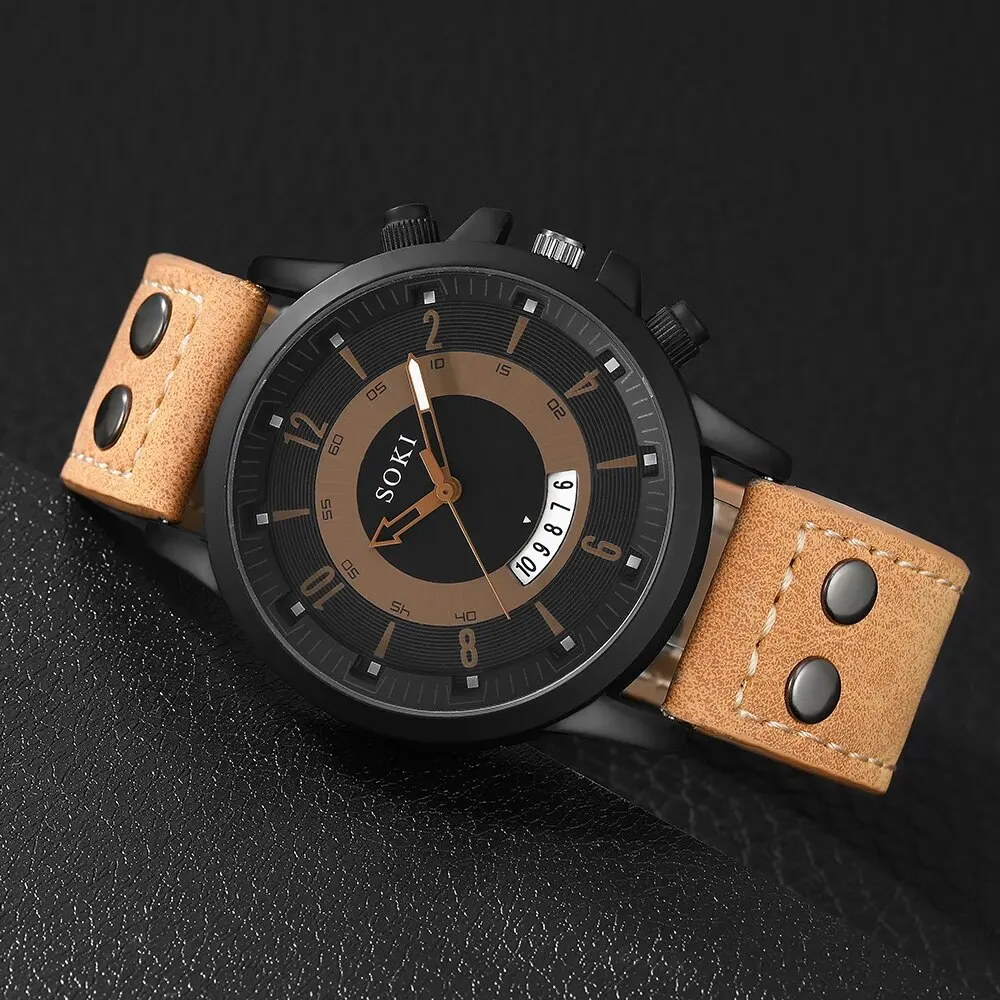5PCS Ʈ  м  ޷  ո ð  ĳ־  ð Reloj Hombre