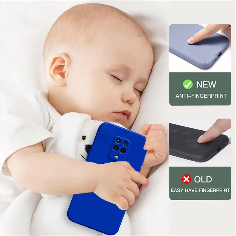 Square Liquid Silicone Phone Case for Xiaomi Redmi Note 9 Pro Max 9S 9T 4G 5G 360 Protective Mobile Cover RedmiNote9 Note9ProMax — view 5