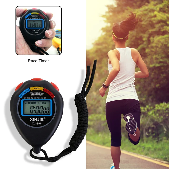 Digital Sports Running Counter Stopwatch Timer Waterproof Alarm