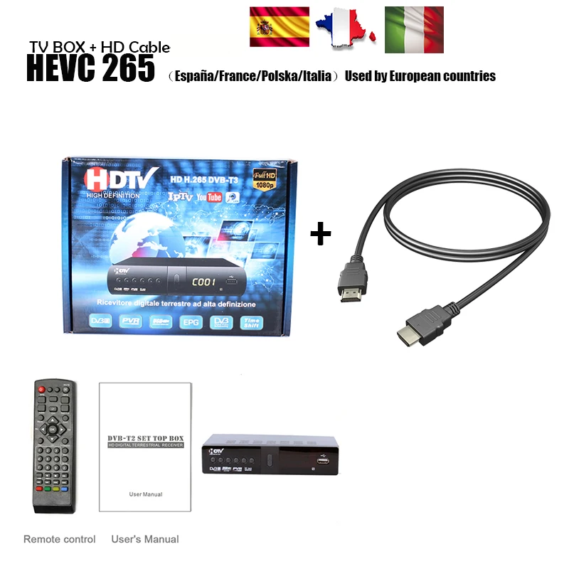 Decodificador de TV Digital H.264, DVB-T2 sintonizador de TV HD 1080P,  programa Digital gratuito con antena interior, compatible con TV antigua,  DVB T2 - AliExpress