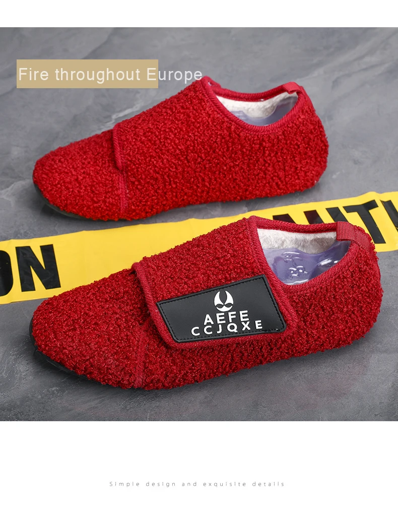 YRZL Winter Baumwolle Schuhe Männer Warm Slip auf Leichte Hausschuhe Männer Plüsch Schlafzimmer Hause Baumwolle Loafer Männer Winter Warme Schuhe – Detail 2