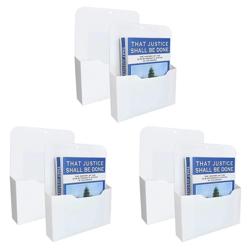

6 Pack Magnetic File Holder - Paper Holder, Pocket Organizer,Hanging Wall File Organizer Office Supplies Storage